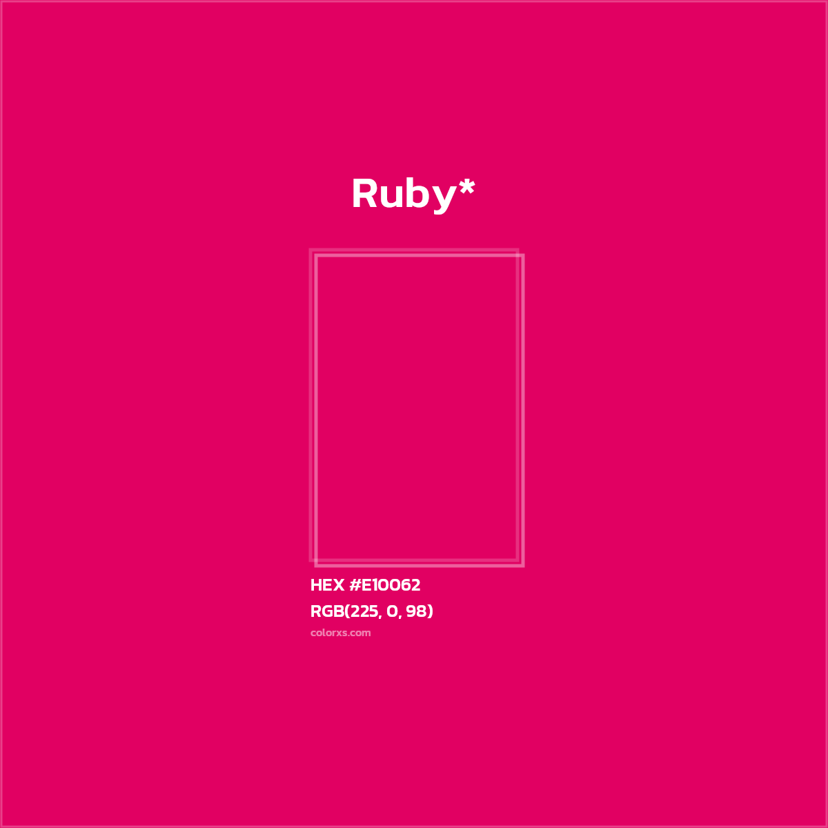 #E10062 hex color. RGB, RYB, CMYK, HSL, HSV codes and color conversions. Matching color names, palettes, paints.