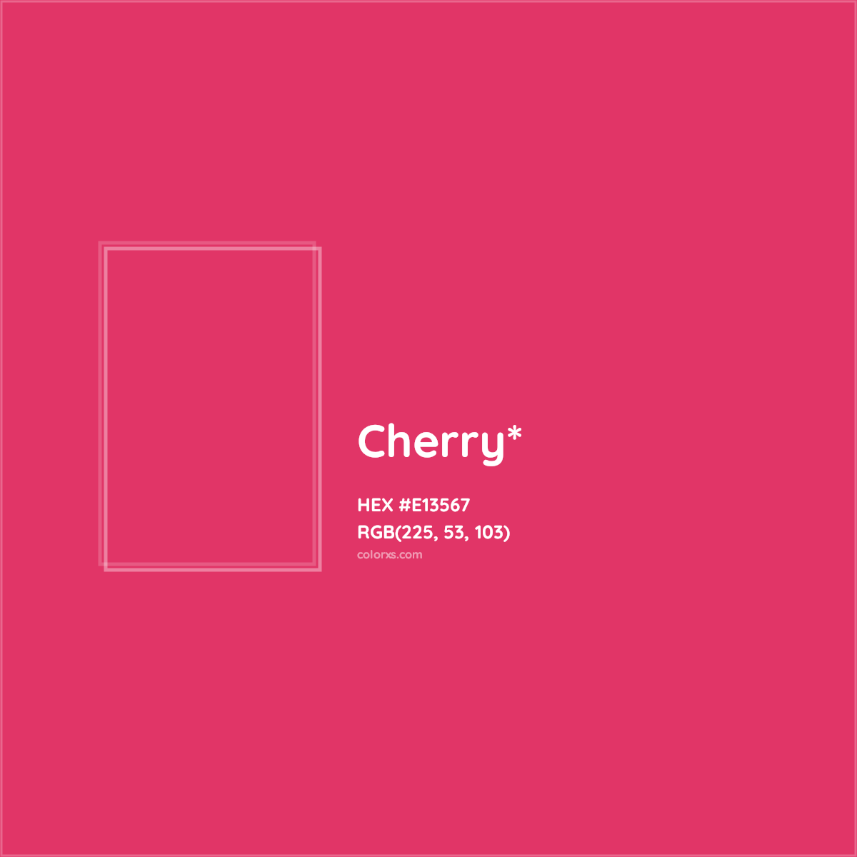 #E13567 hex color. RGB, RYB, CMYK, HSL, HSV codes and color conversions. Matching color names, palettes, paints.