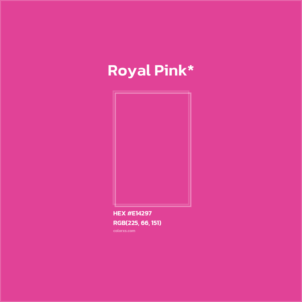 #E14297 hex color. RGB, RYB, CMYK, HSL, HSV codes and color conversions. Matching color names, palettes, paints.