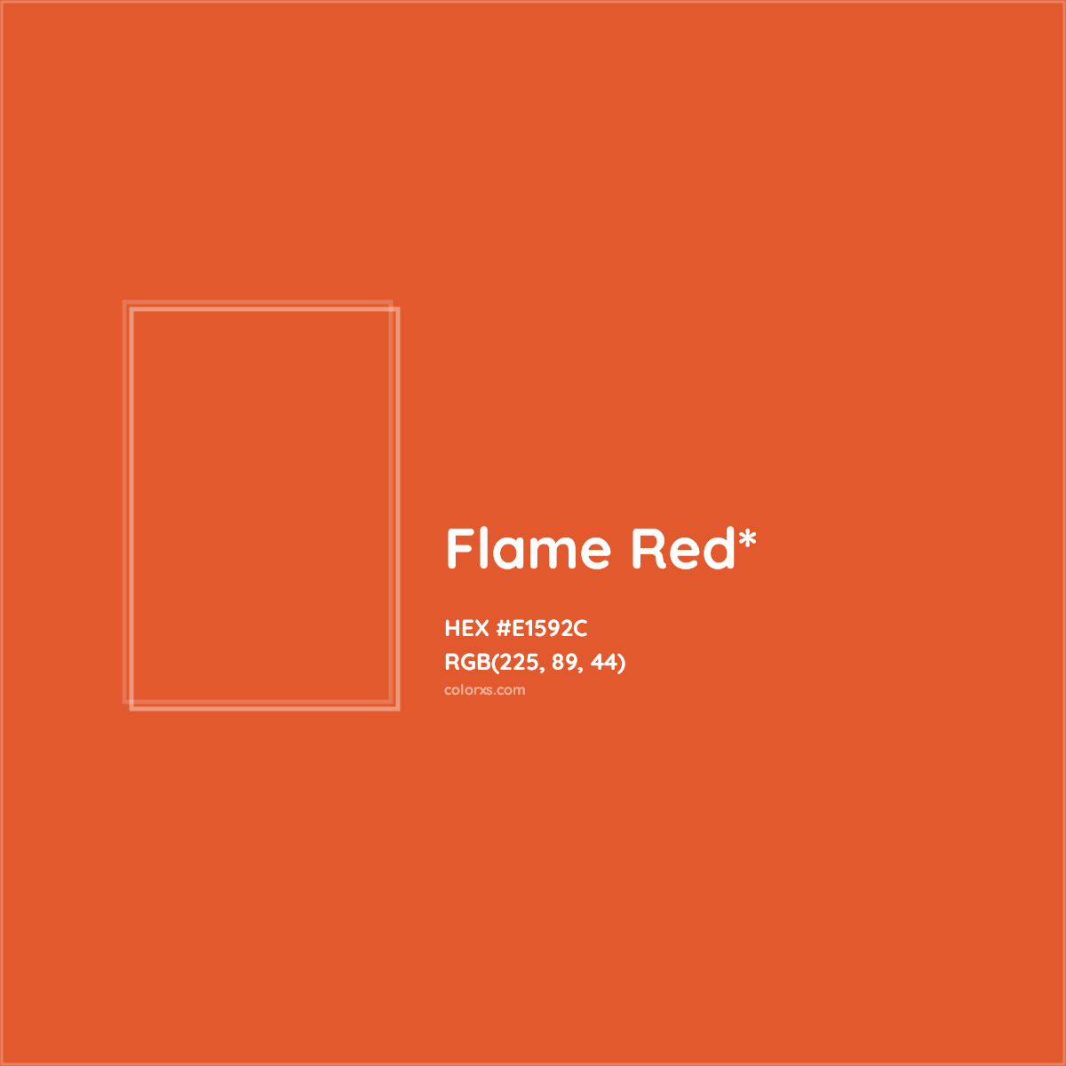 #E1592C hex color. RGB, RYB, CMYK, HSL, HSV codes and color conversions. Matching color names, palettes, paints.