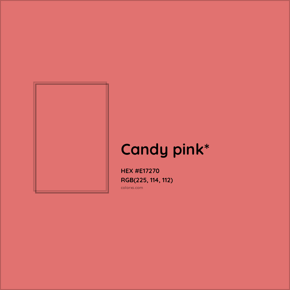 #E17270 hex color. RGB, RYB, CMYK, HSL, HSV codes and color conversions. Matching color names, palettes, paints.