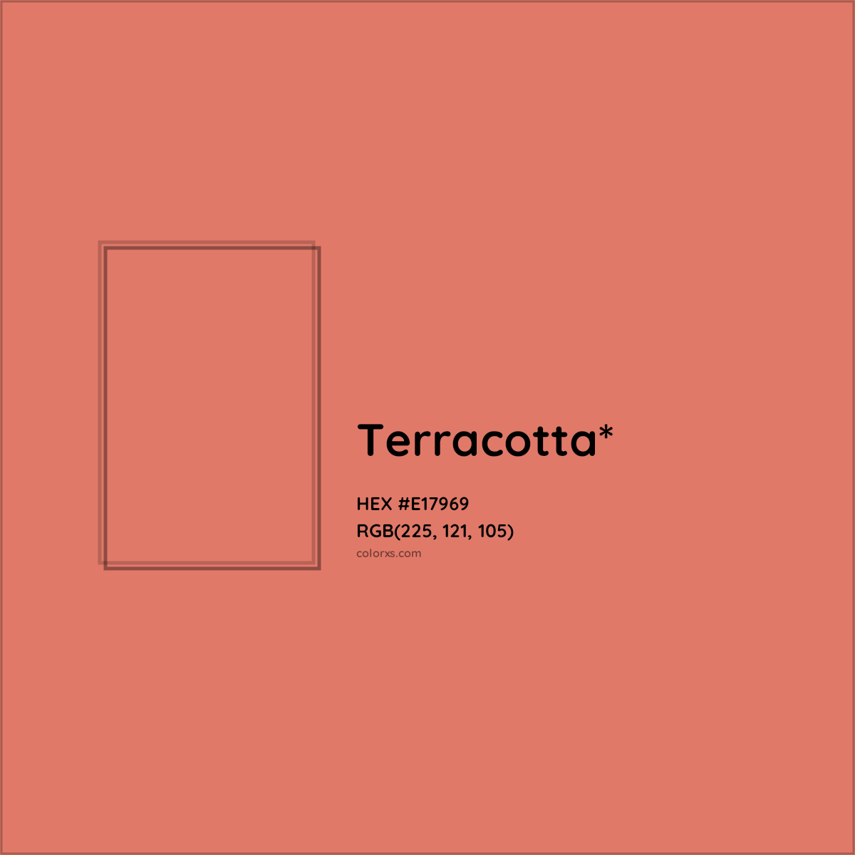 #E17969 hex color. RGB, RYB, CMYK, HSL, HSV codes and color conversions. Matching color names, palettes, paints.