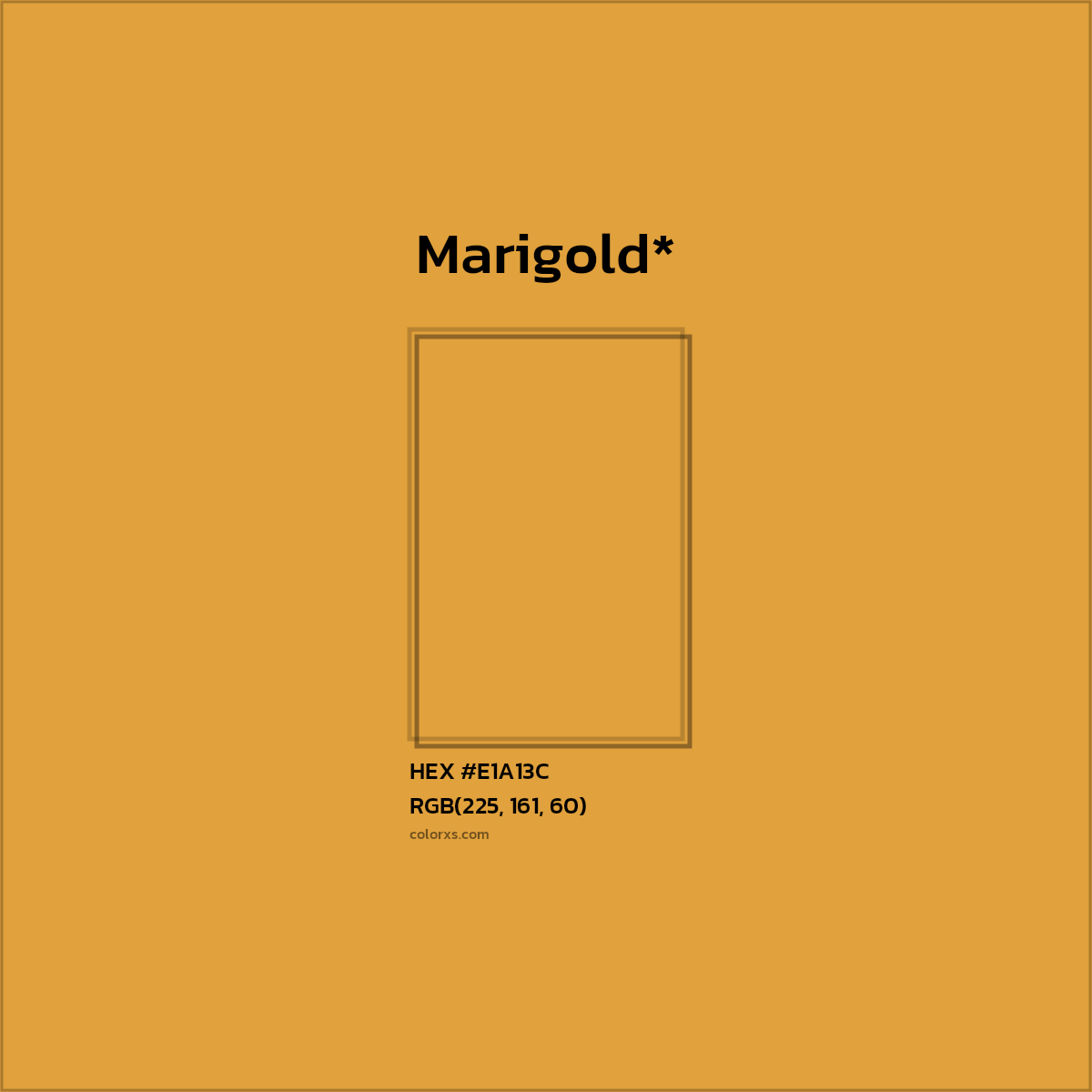#E1A13C hex color. RGB, RYB, CMYK, HSL, HSV codes and color conversions. Matching color names, palettes, paints.
