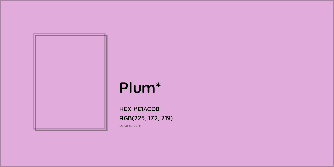 #E1ACDB hex color. RGB, RYB, CMYK, HSL, HSV codes and color conversions. Matching color names, palettes, paints.