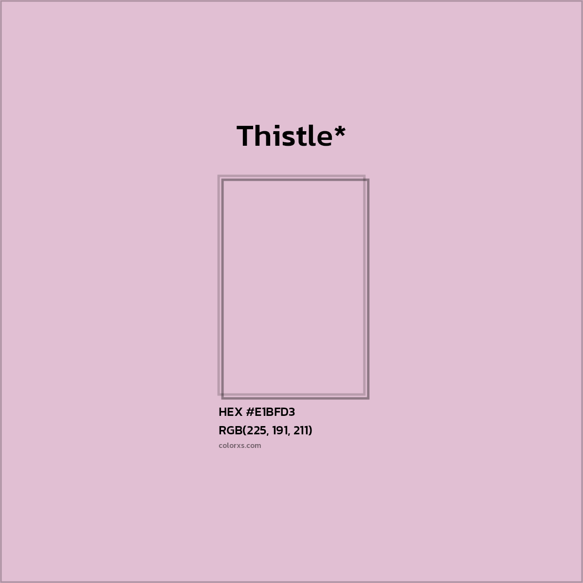 #E1BFD3 hex color. RGB, RYB, CMYK, HSL, HSV codes and color conversions. Matching color names, palettes, paints.