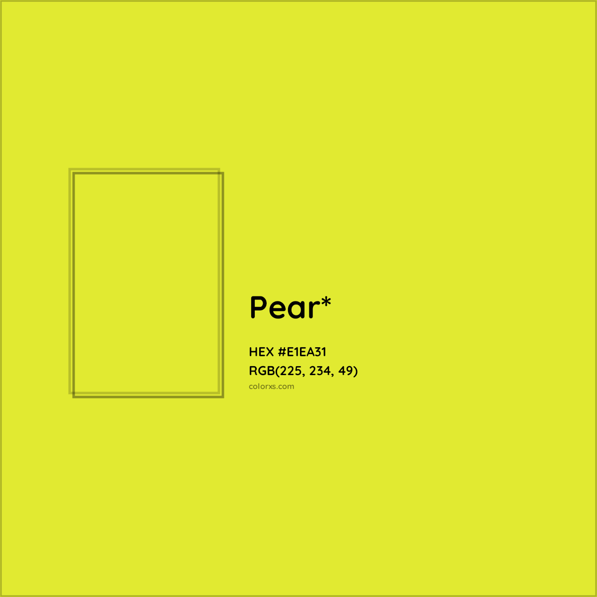 #E1EA31 hex color. RGB, RYB, CMYK, HSL, HSV codes and color conversions. Matching color names, palettes, paints.