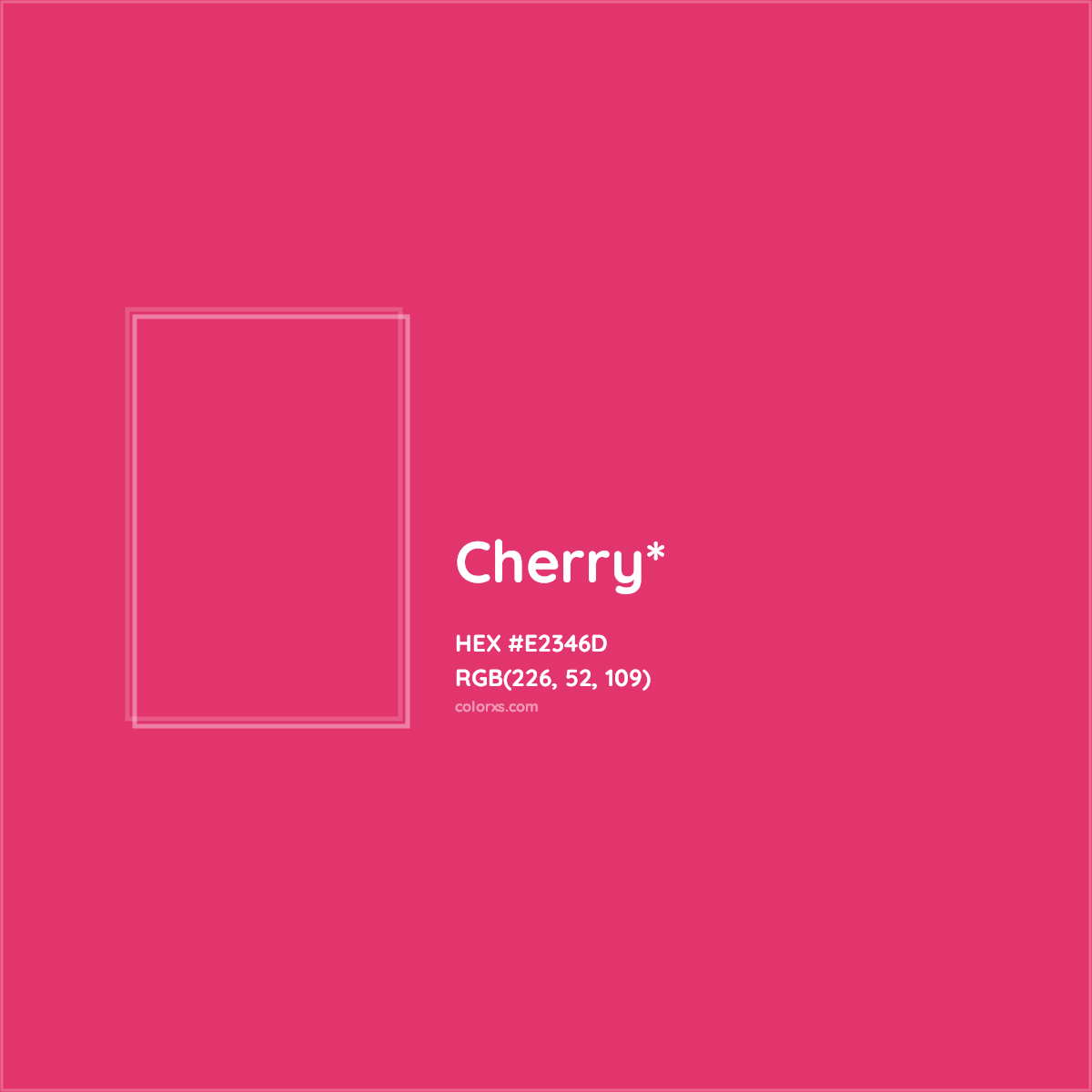 #E2346D hex color. RGB, RYB, CMYK, HSL, HSV codes and color conversions. Matching color names, palettes, paints.