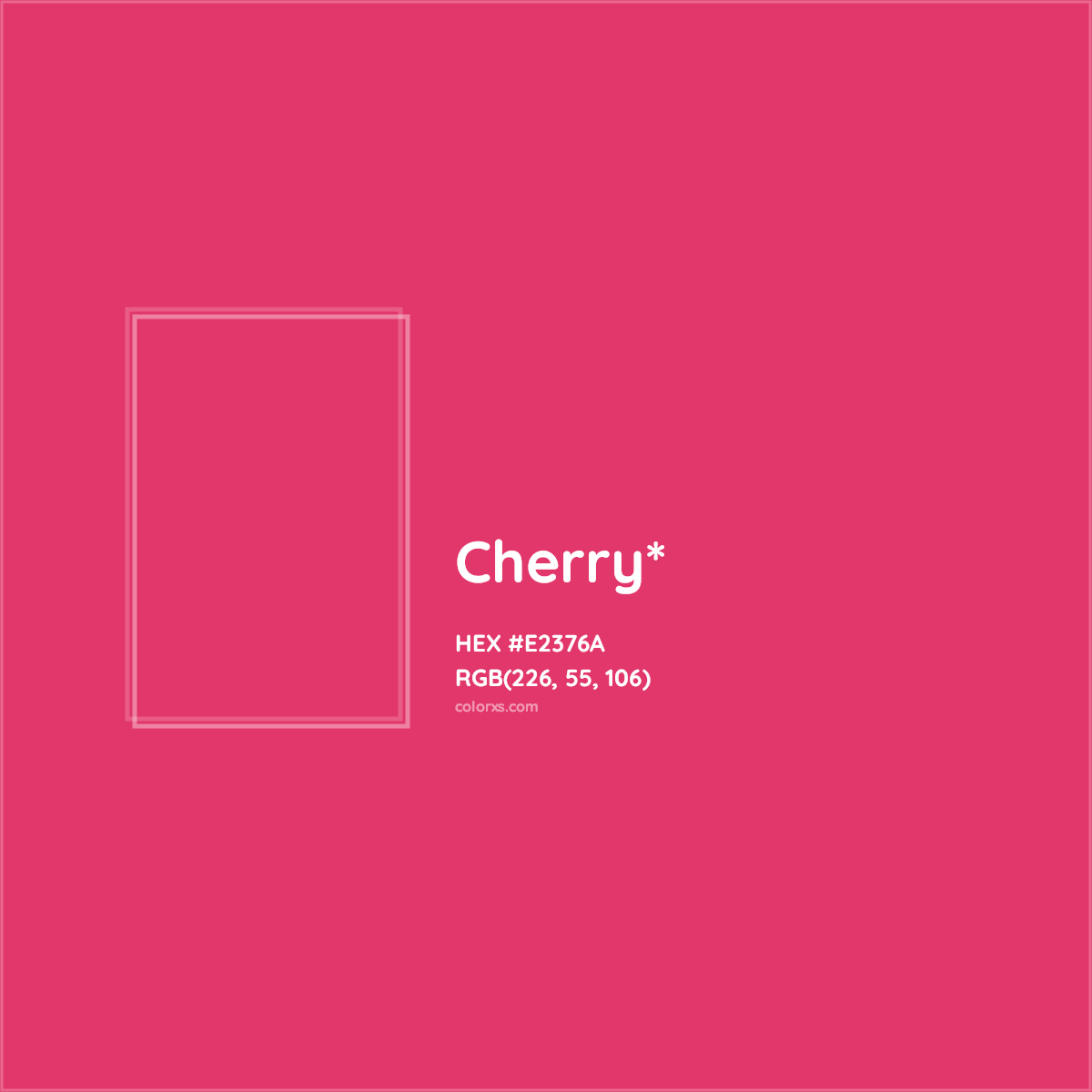 #E2376A hex color. RGB, RYB, CMYK, HSL, HSV codes and color conversions. Matching color names, palettes, paints.