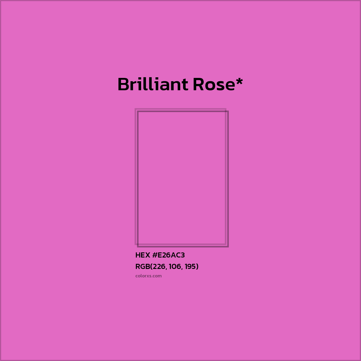 #E26AC3 hex color. RGB, RYB, CMYK, HSL, HSV codes and color conversions. Matching color names, palettes, paints.