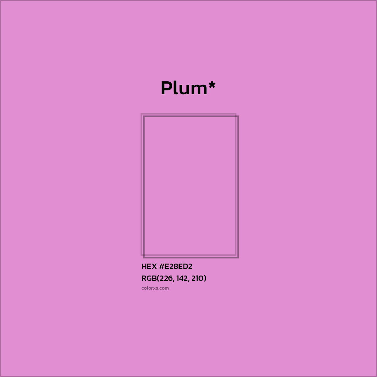 #E28ED2 hex color. RGB, RYB, CMYK, HSL, HSV codes and color conversions. Matching color names, palettes, paints.