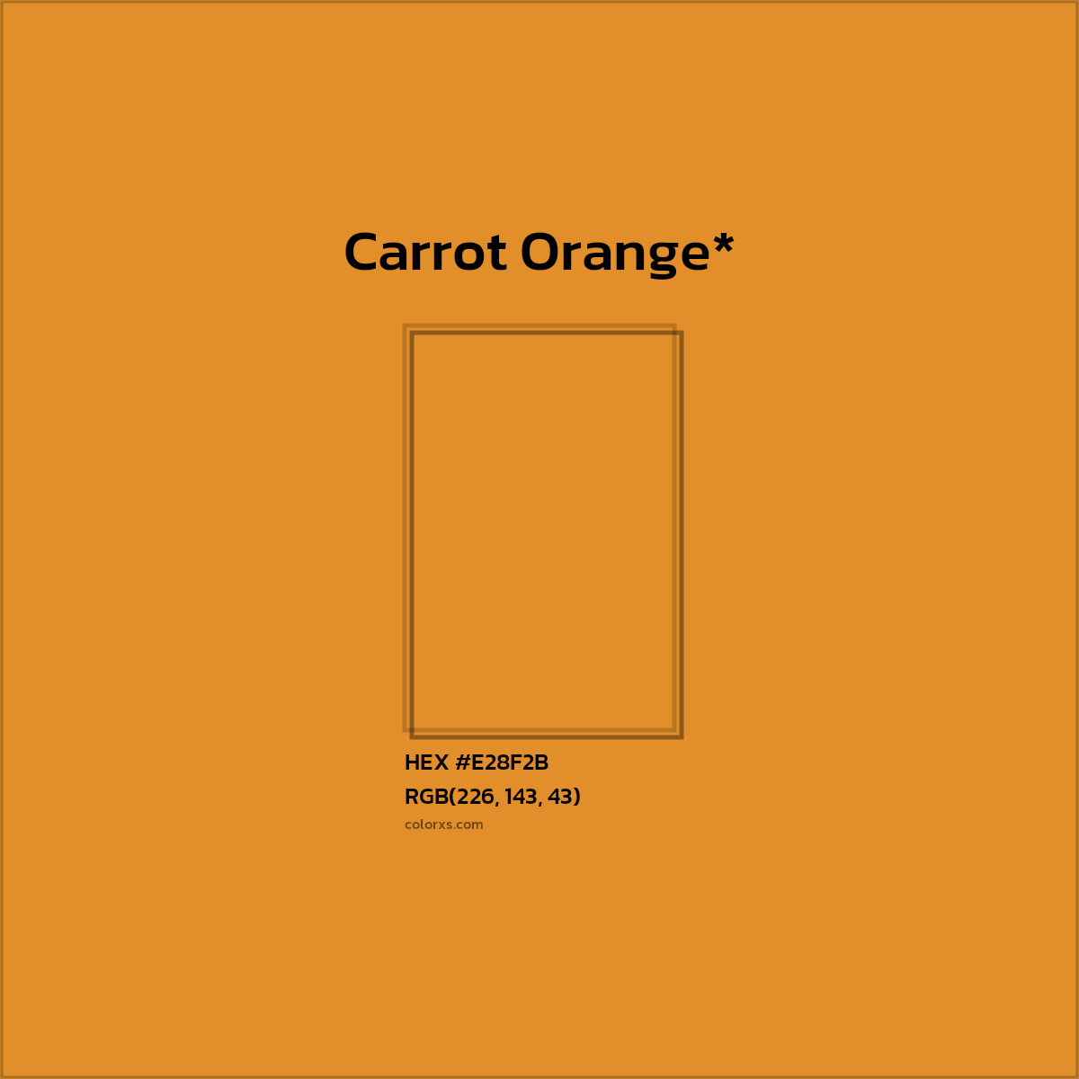 #E28F2B hex color. RGB, RYB, CMYK, HSL, HSV codes and color conversions. Matching color names, palettes, paints.