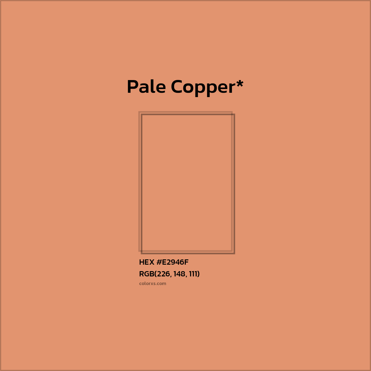 #E2946F hex color. RGB, RYB, CMYK, HSL, HSV codes and color conversions. Matching color names, palettes, paints.