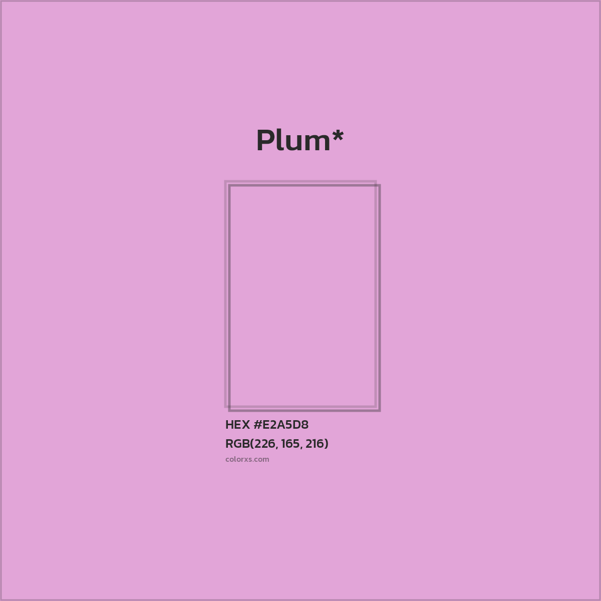 #E2A5D8 hex color. RGB, RYB, CMYK, HSL, HSV codes and color conversions. Matching color names, palettes, paints.