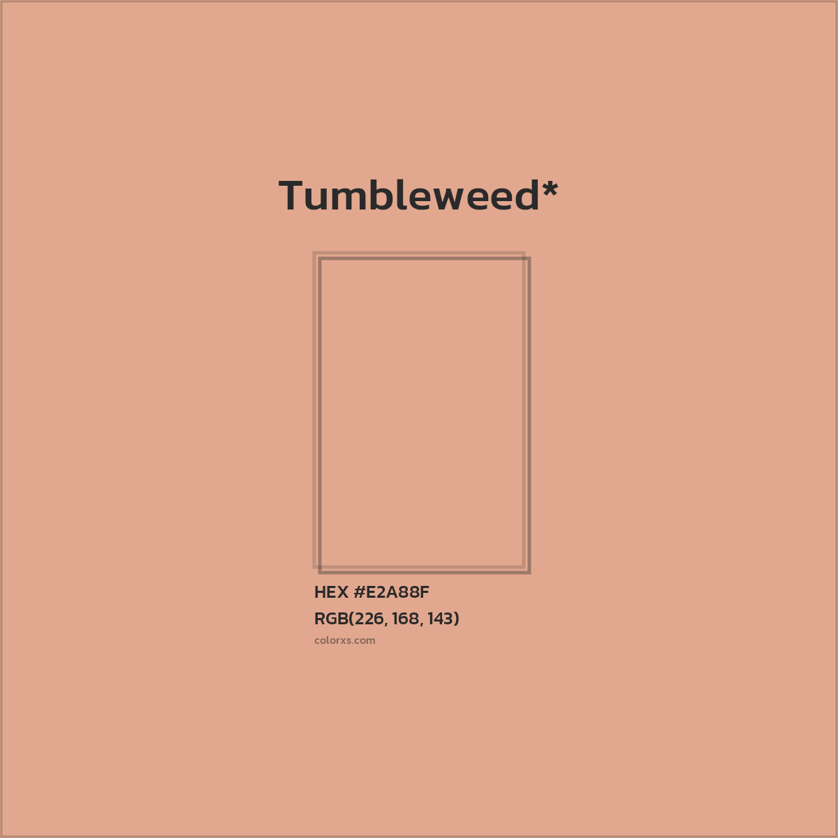 #E2A88F hex color. RGB, RYB, CMYK, HSL, HSV codes and color conversions. Matching color names, palettes, paints.