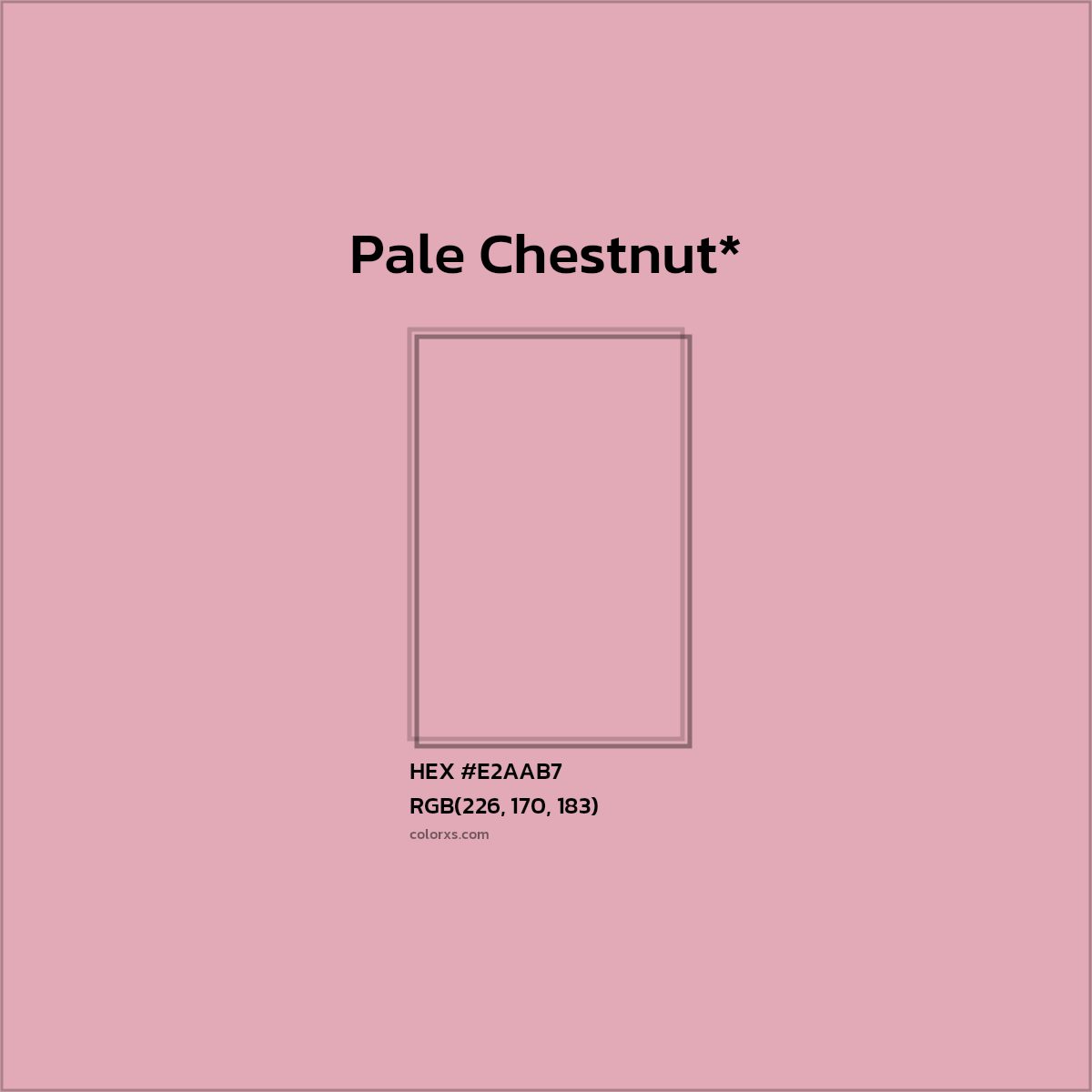 #E2AAB7 hex color. RGB, RYB, CMYK, HSL, HSV codes and color conversions. Matching color names, palettes, paints.