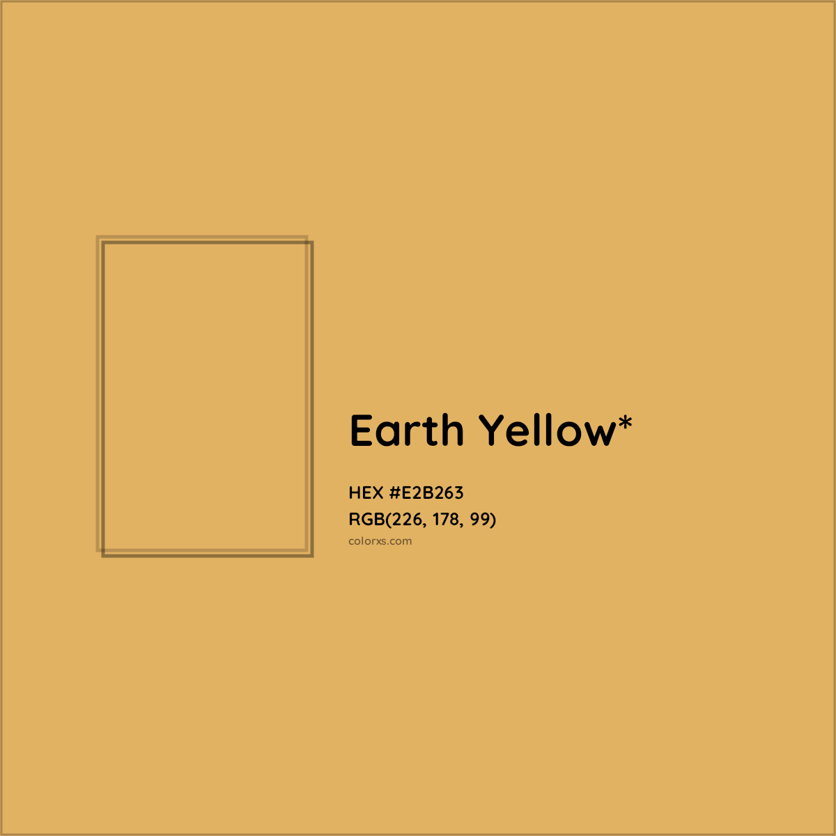 #E2B263 hex color. RGB, RYB, CMYK, HSL, HSV codes and color conversions. Matching color names, palettes, paints.