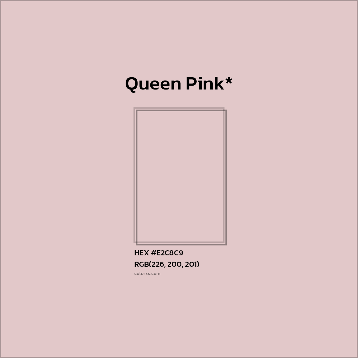 #E2C8C9 hex color. RGB, RYB, CMYK, HSL, HSV codes and color conversions. Matching color names, palettes, paints.