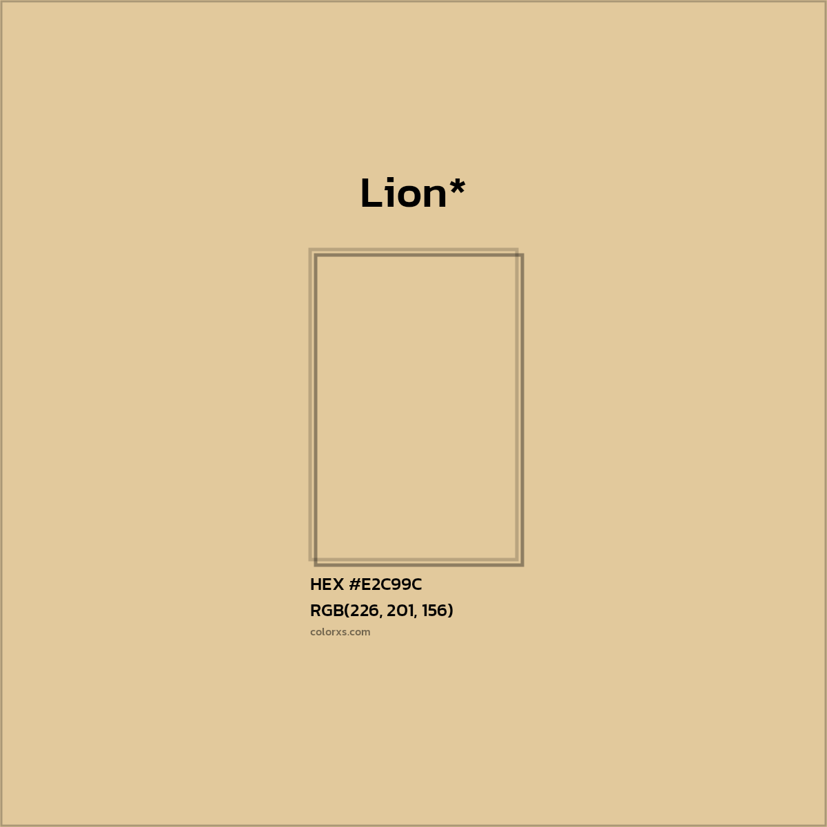 #E2C99C hex color. RGB, RYB, CMYK, HSL, HSV codes and color conversions. Matching color names, palettes, paints.