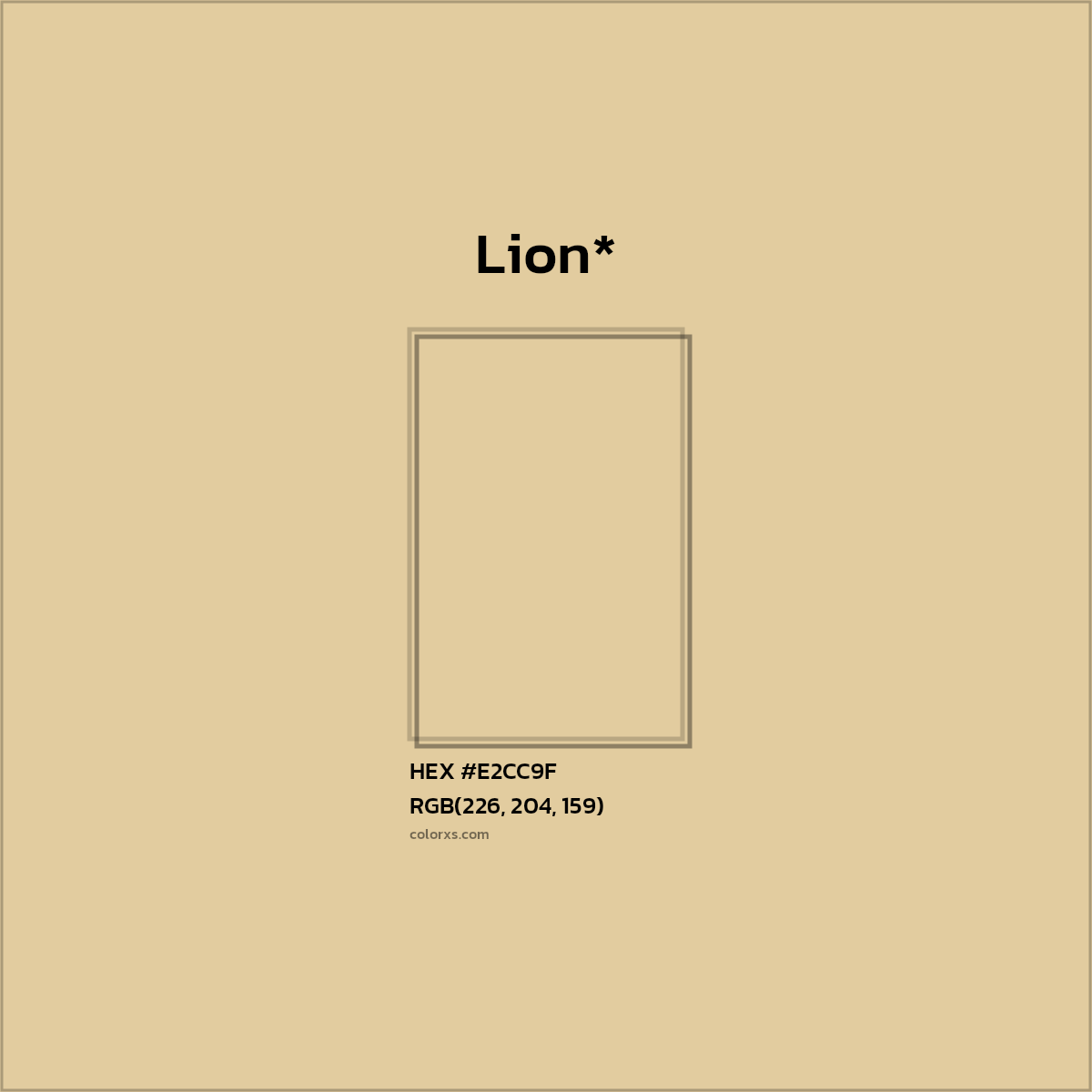 #E2CC9F hex color. RGB, RYB, CMYK, HSL, HSV codes and color conversions. Matching color names, palettes, paints.