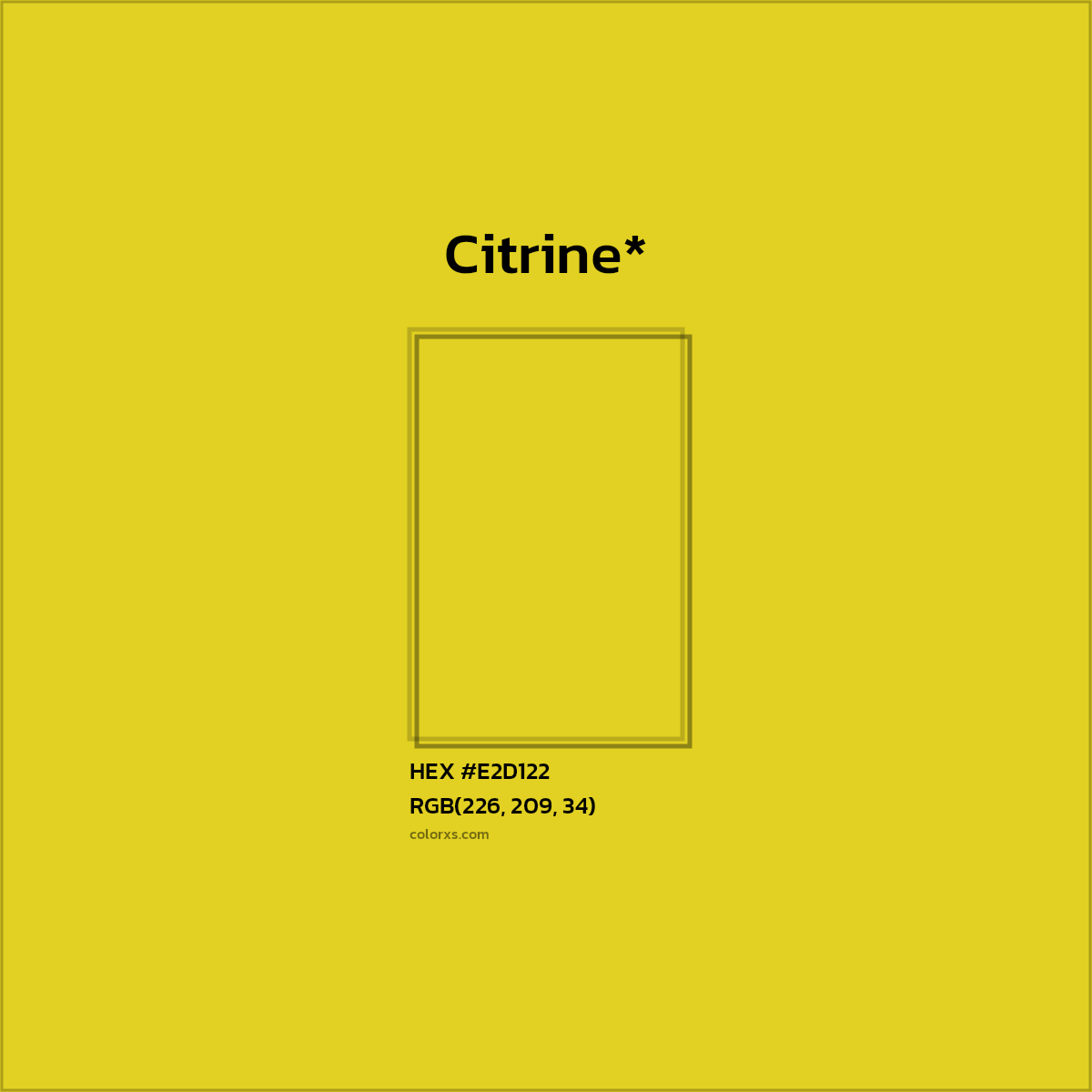#E2D122 hex color. RGB, RYB, CMYK, HSL, HSV codes and color conversions. Matching color names, palettes, paints.