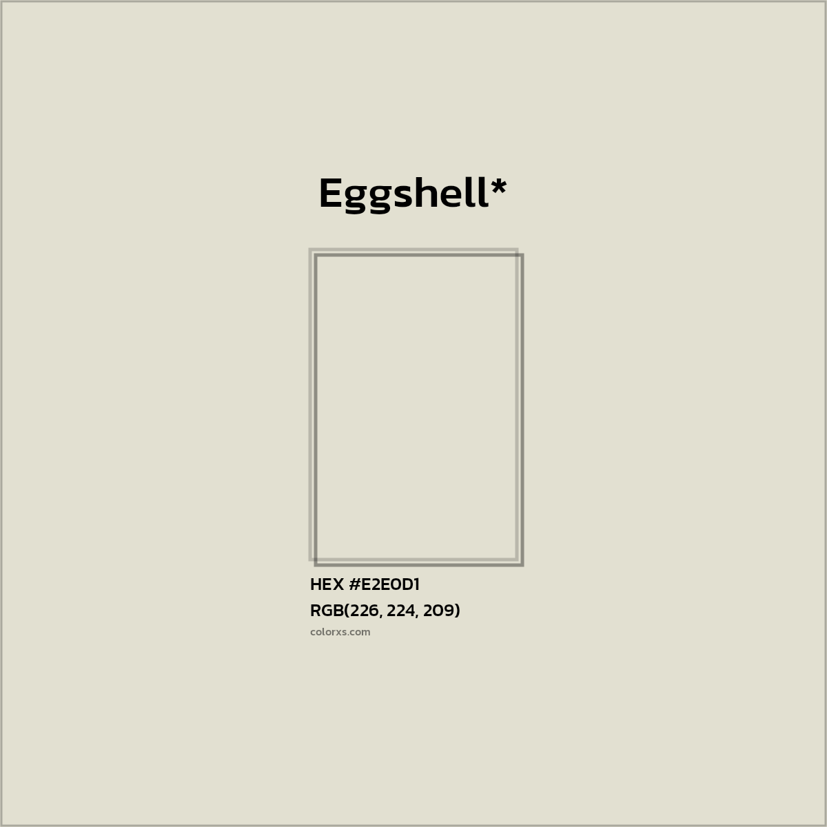 #E2E0D1 hex color. RGB, RYB, CMYK, HSL, HSV codes and color conversions. Matching color names, palettes, paints.