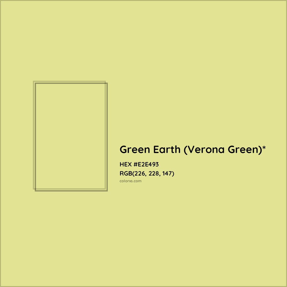 #E2E493 hex color. RGB, RYB, CMYK, HSL, HSV codes and color conversions. Matching color names, palettes, paints.
