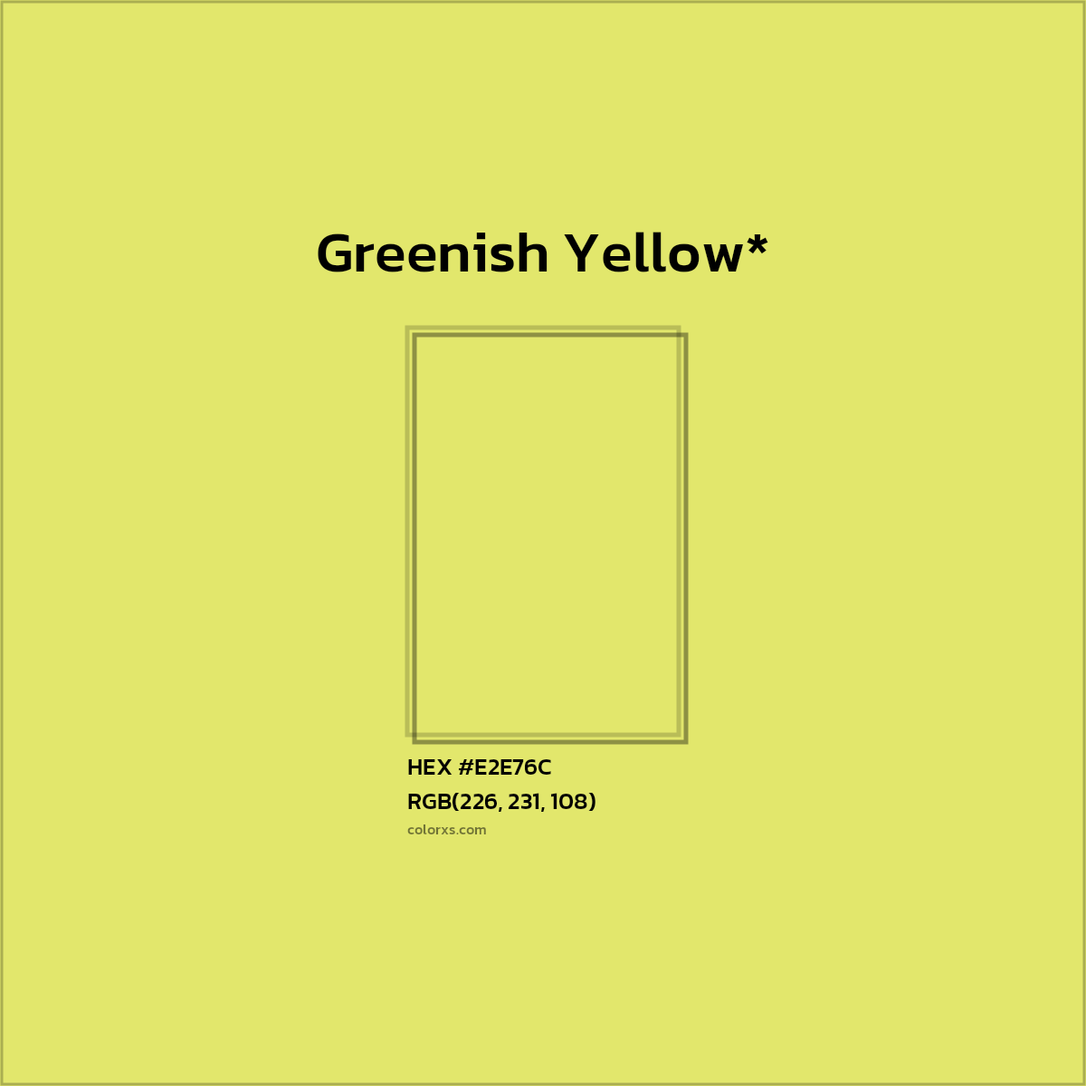 #E2E76C hex color. RGB, RYB, CMYK, HSL, HSV codes and color conversions. Matching color names, palettes, paints.