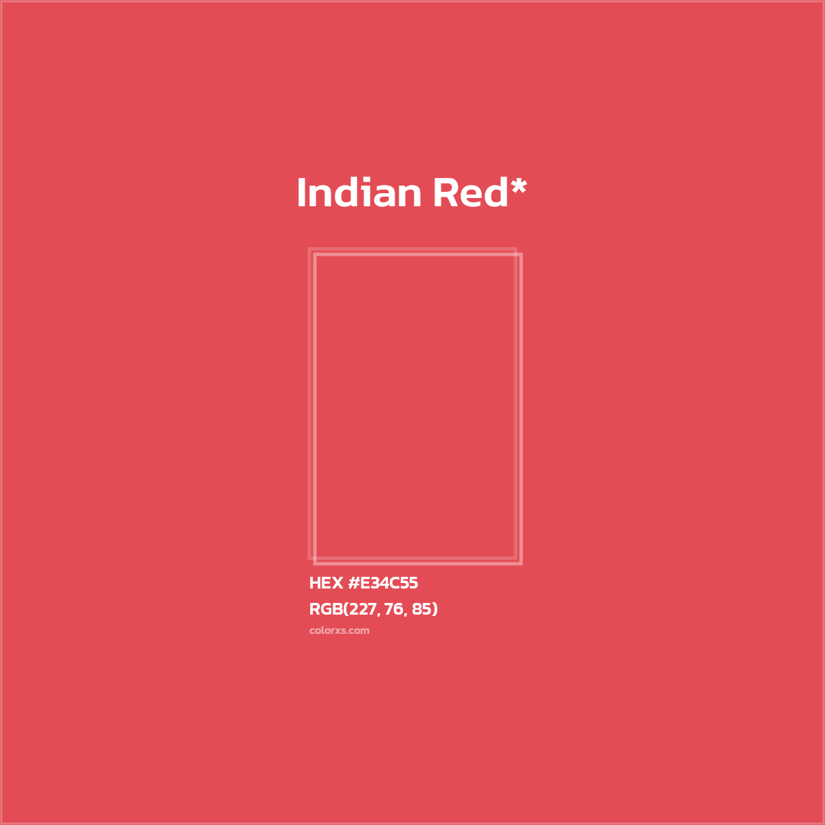 #E34C55 hex color. RGB, RYB, CMYK, HSL, HSV codes and color conversions. Matching color names, palettes, paints.