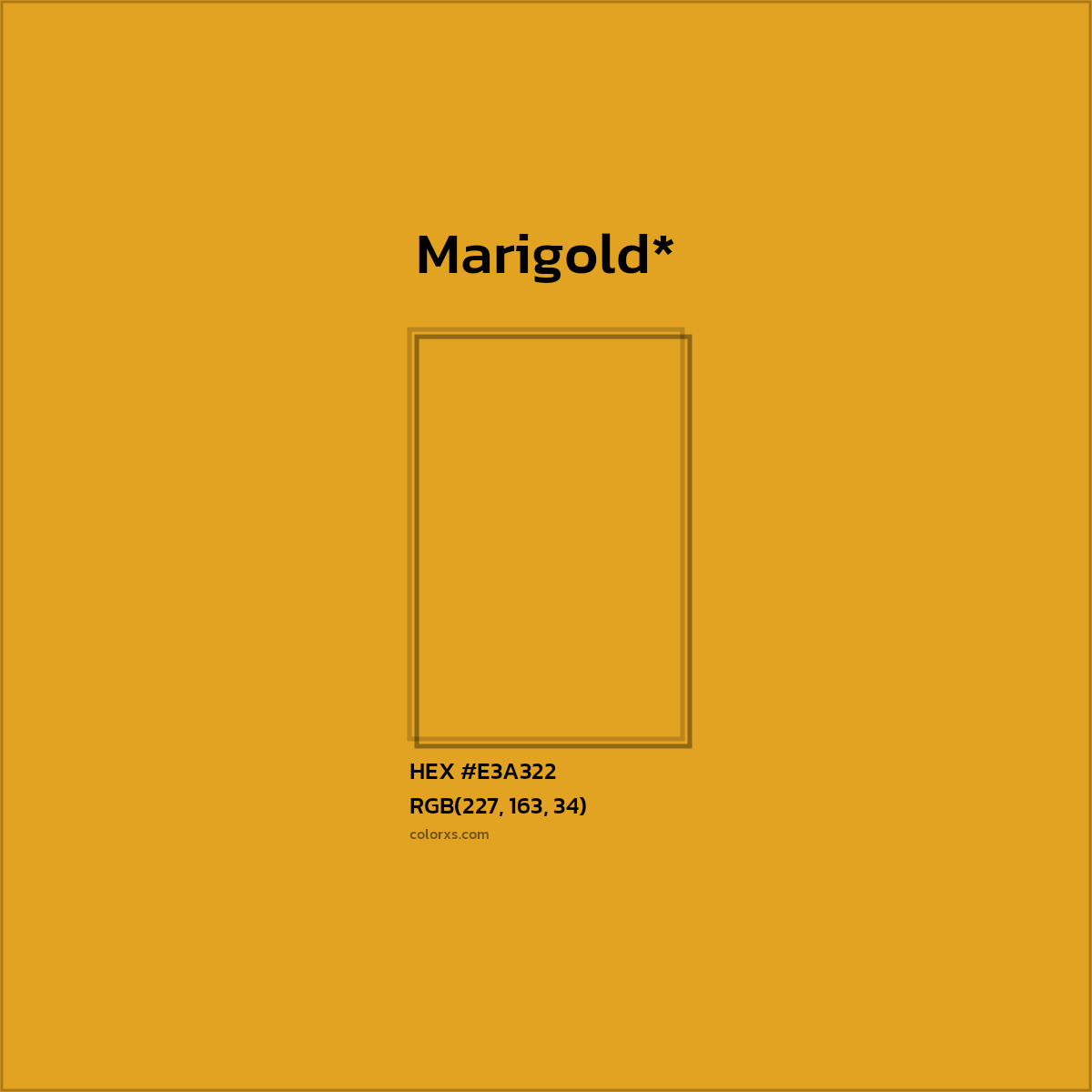 #E3A322 hex color. RGB, RYB, CMYK, HSL, HSV codes and color conversions. Matching color names, palettes, paints.