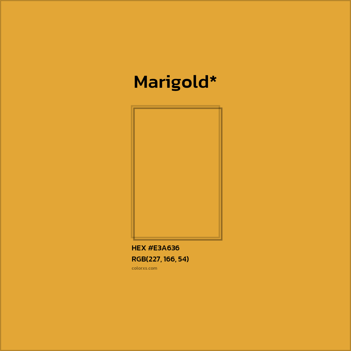 #E3A636 hex color. RGB, RYB, CMYK, HSL, HSV codes and color conversions. Matching color names, palettes, paints.
