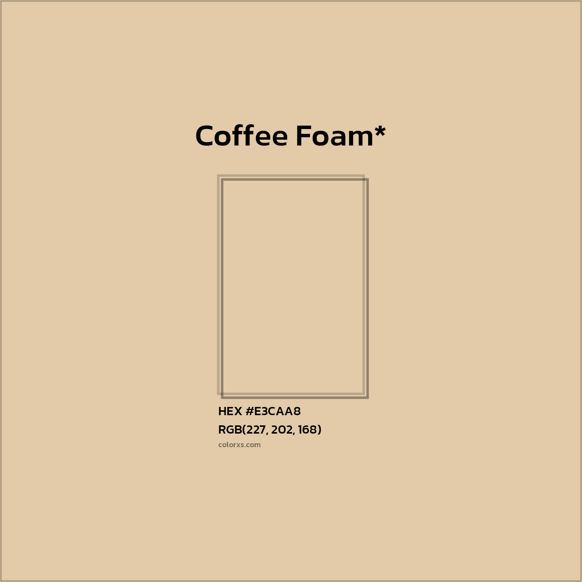 #E3CAA8 hex color. RGB, RYB, CMYK, HSL, HSV codes and color conversions. Matching color names, palettes, paints.