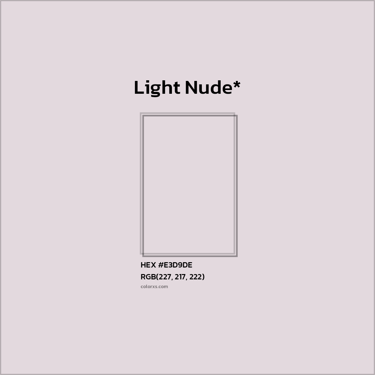 #E3D9DE hex color. RGB, RYB, CMYK, HSL, HSV codes and color conversions. Matching color names, palettes, paints.