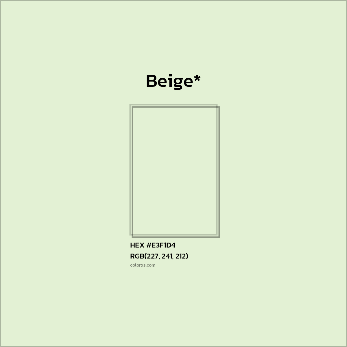 #E3F1D4 hex color. RGB, RYB, CMYK, HSL, HSV codes and color conversions. Matching color names, palettes, paints.