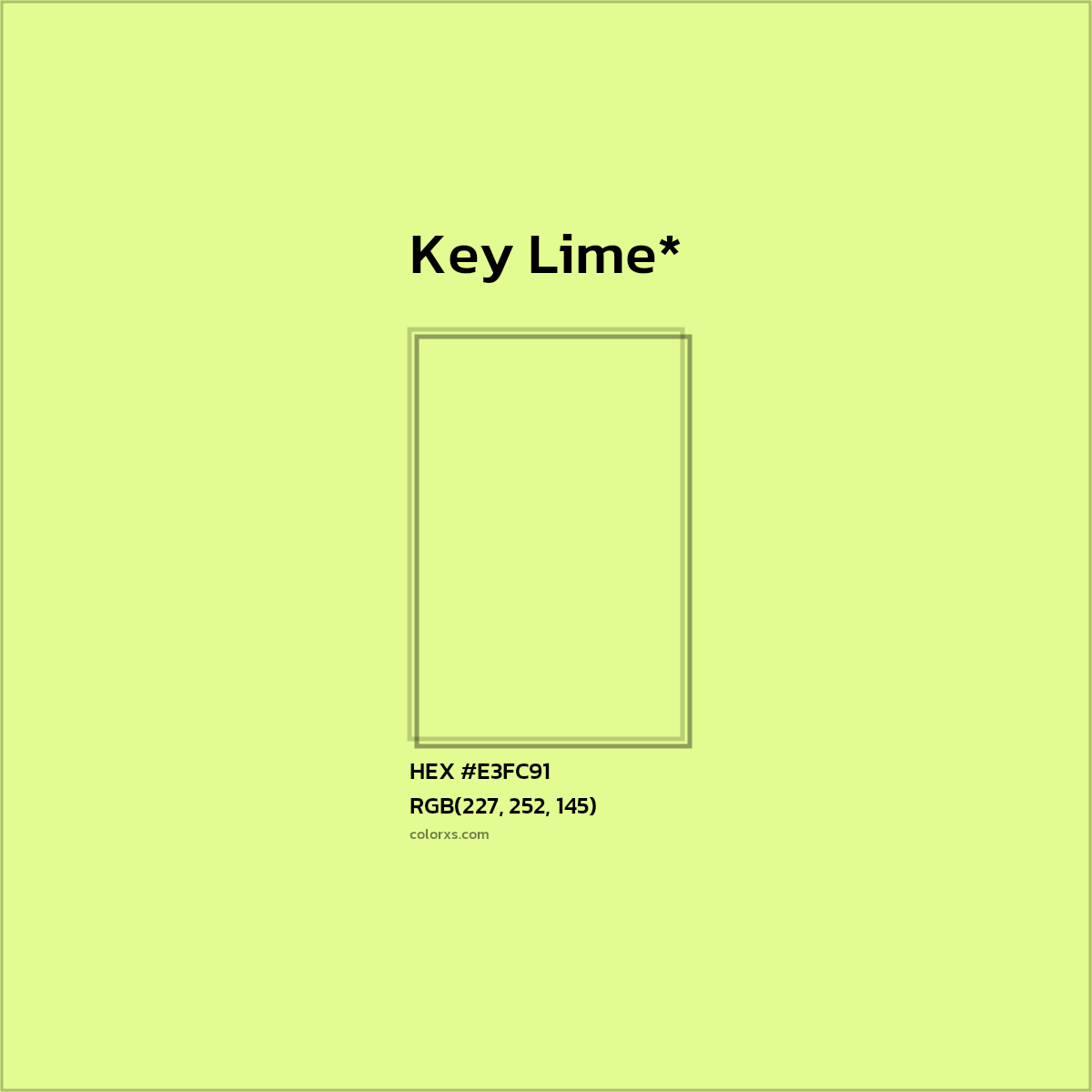 #E3FC91 hex color. RGB, RYB, CMYK, HSL, HSV codes and color conversions. Matching color names, palettes, paints.