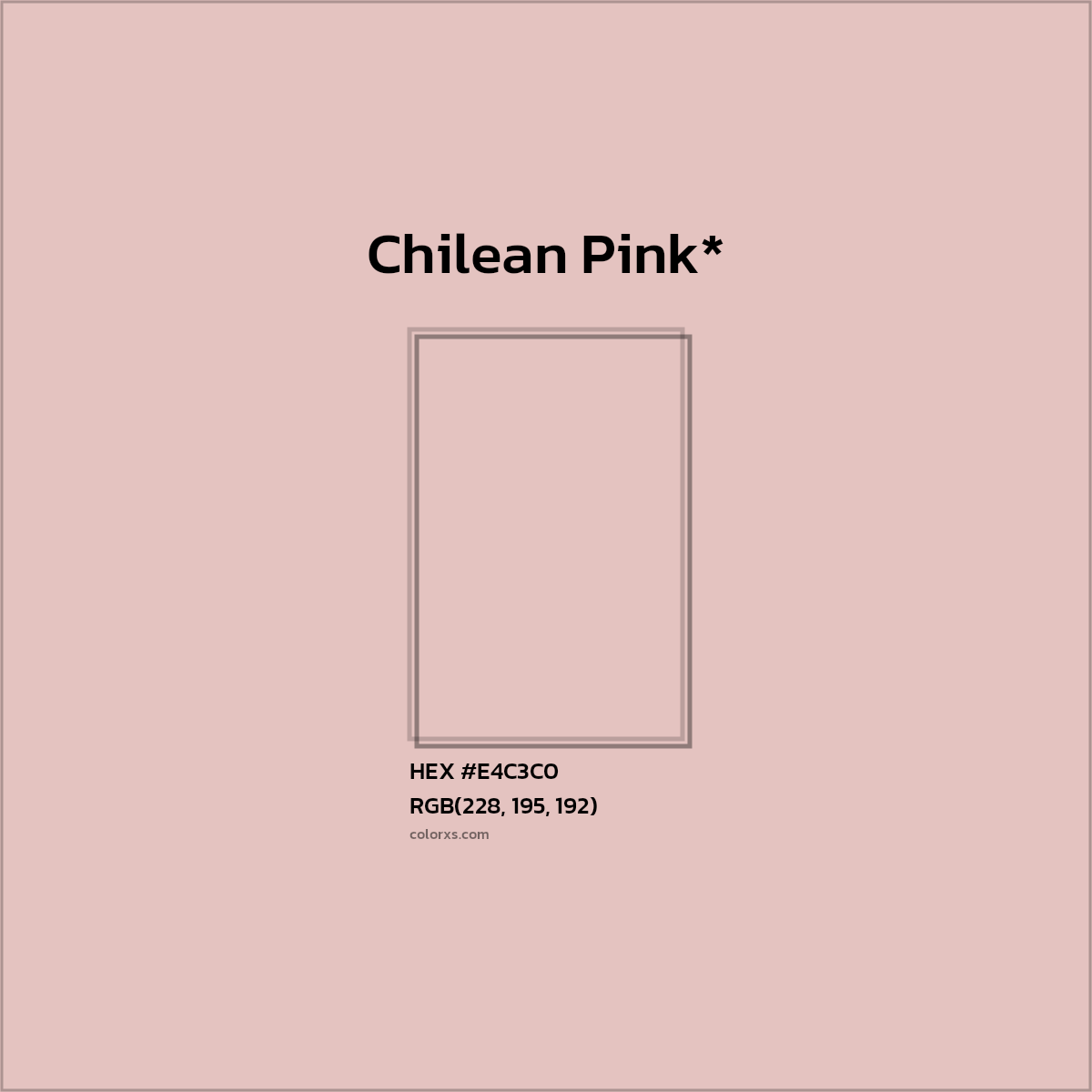 #E4C3C0 hex color. RGB, RYB, CMYK, HSL, HSV codes and color conversions. Matching color names, palettes, paints.