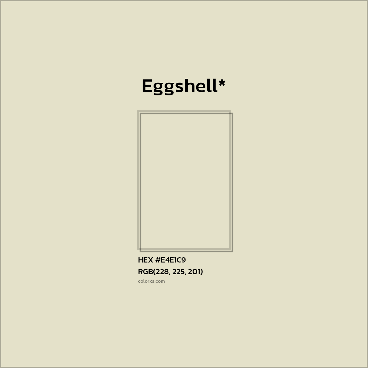 #E4E1C9 hex color. RGB, RYB, CMYK, HSL, HSV codes and color conversions. Matching color names, palettes, paints.
