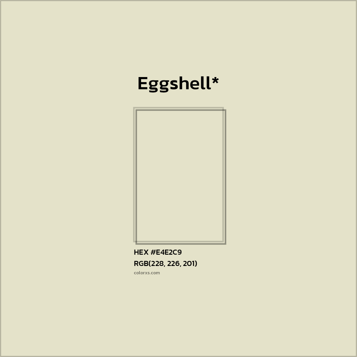 #E4E2C9 hex color. RGB, RYB, CMYK, HSL, HSV codes and color conversions. Matching color names, palettes, paints.