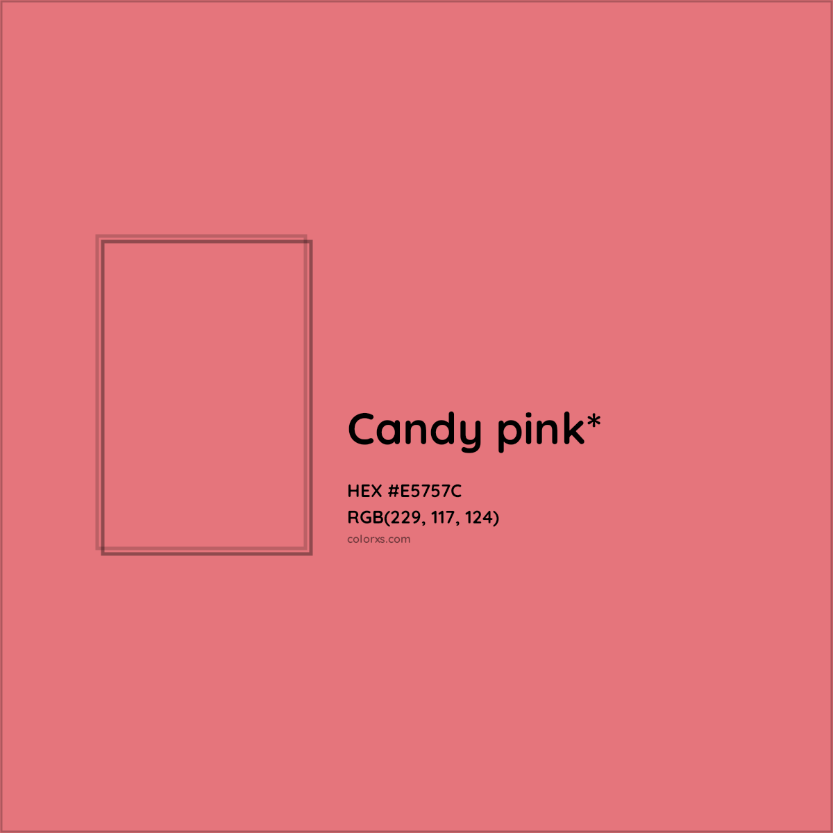 #E5757C hex color. RGB, RYB, CMYK, HSL, HSV codes and color conversions. Matching color names, palettes, paints.