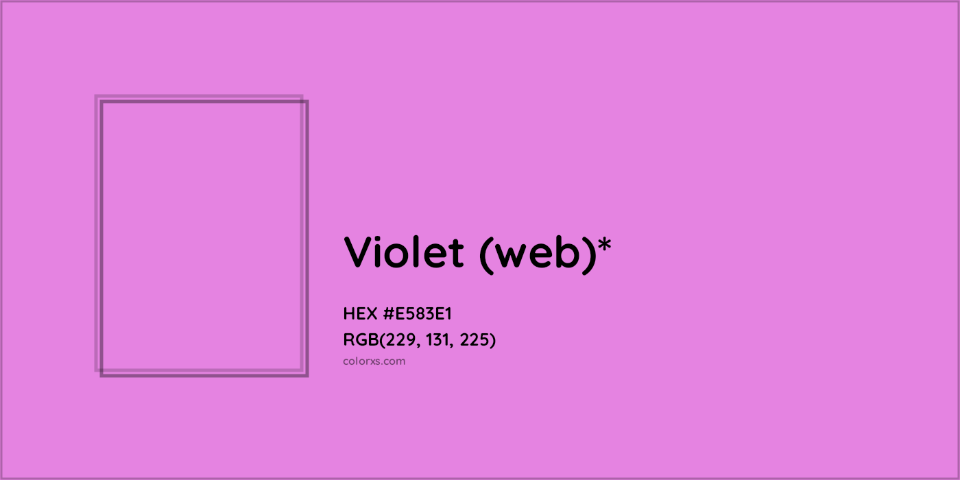 #E583E1 hex color. RGB, RYB, CMYK, HSL, HSV codes and color conversions. Matching color names, palettes, paints.