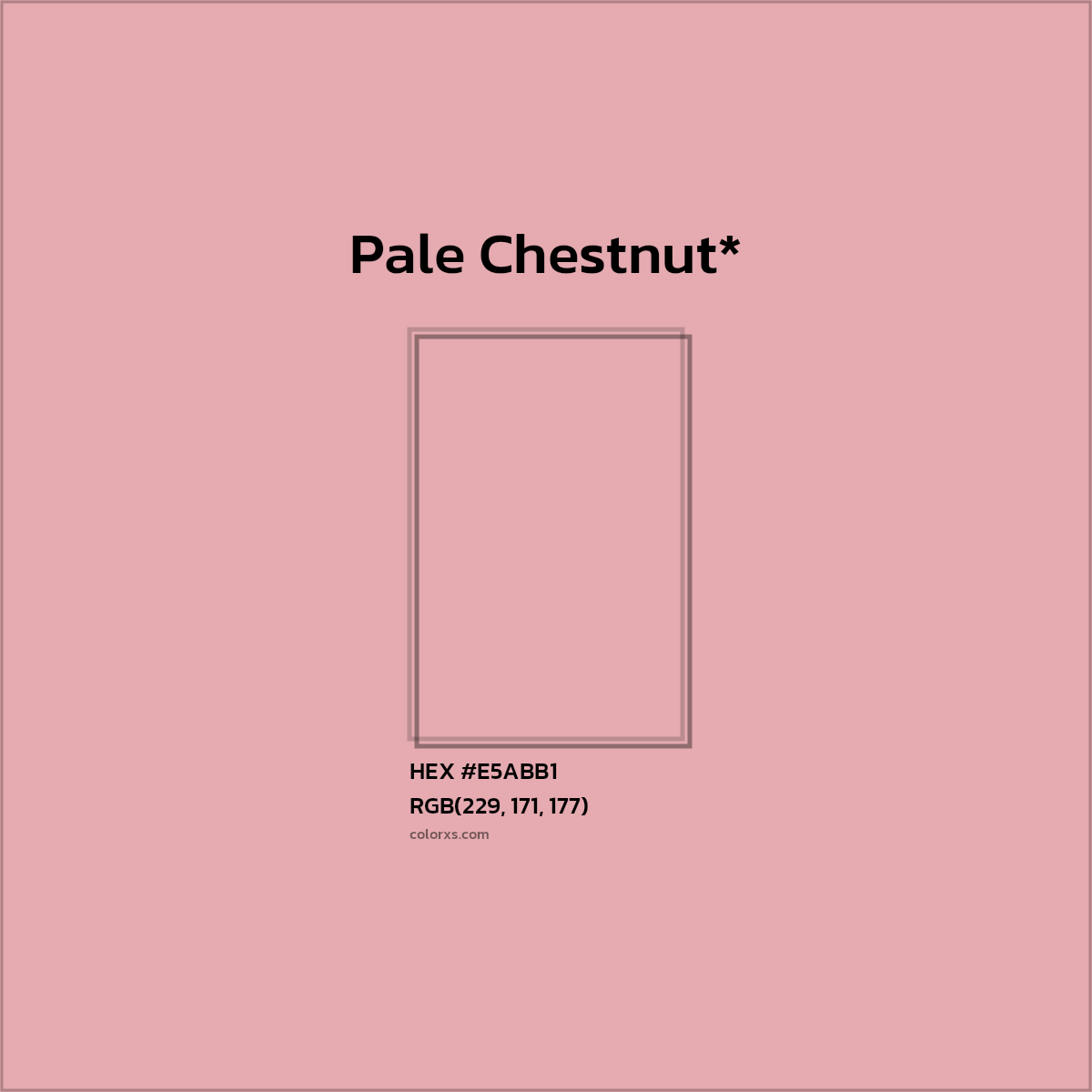 #E5ABB1 hex color. RGB, RYB, CMYK, HSL, HSV codes and color conversions. Matching color names, palettes, paints.