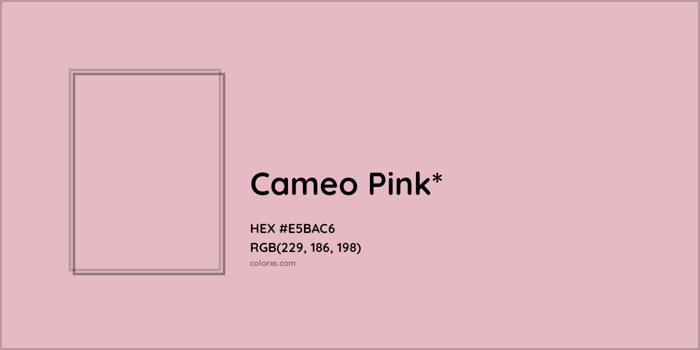 #E5BAC6 hex color. RGB, RYB, CMYK, HSL, HSV codes and color conversions. Matching color names, palettes, paints.