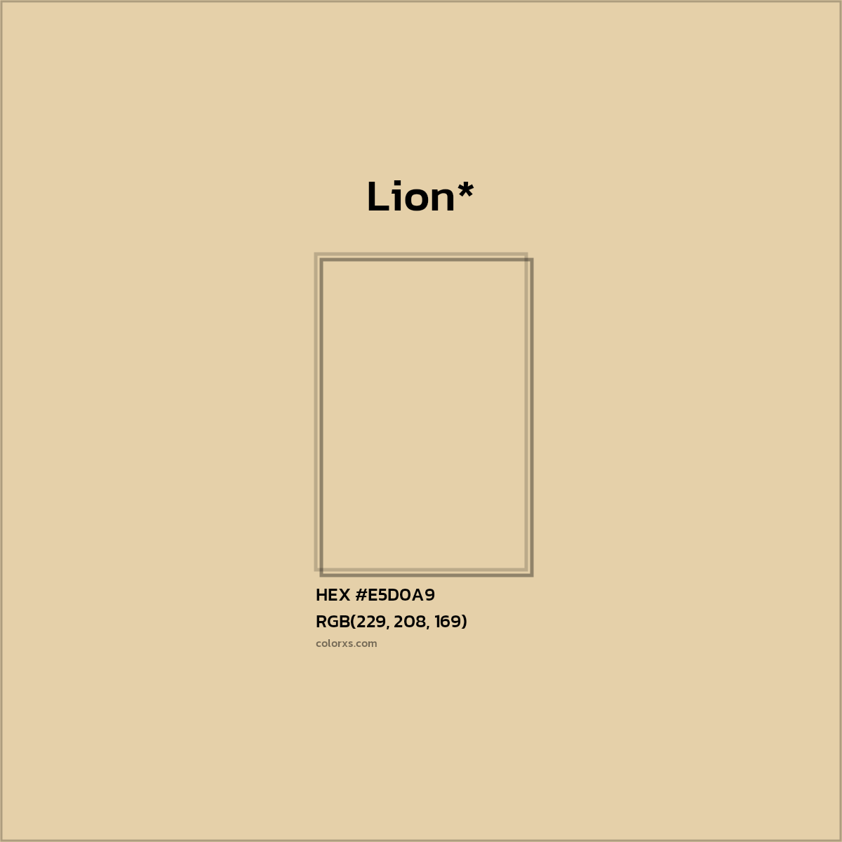 #E5D0A9 hex color. RGB, RYB, CMYK, HSL, HSV codes and color conversions. Matching color names, palettes, paints.