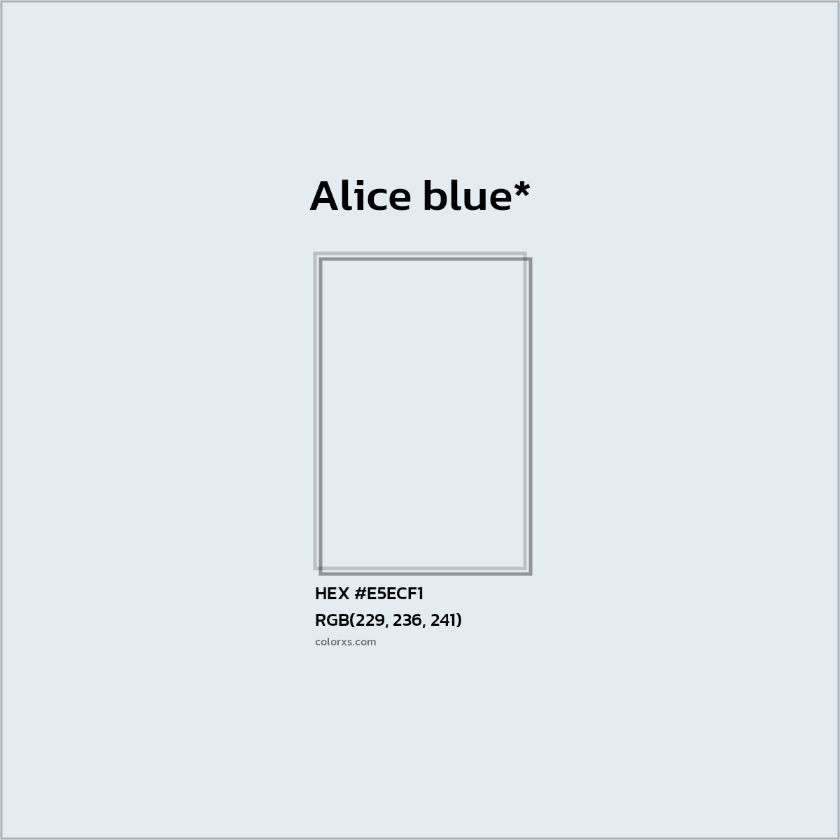 #E5ECF1 hex color. RGB, RYB, CMYK, HSL, HSV codes and color conversions. Matching color names, palettes, paints.