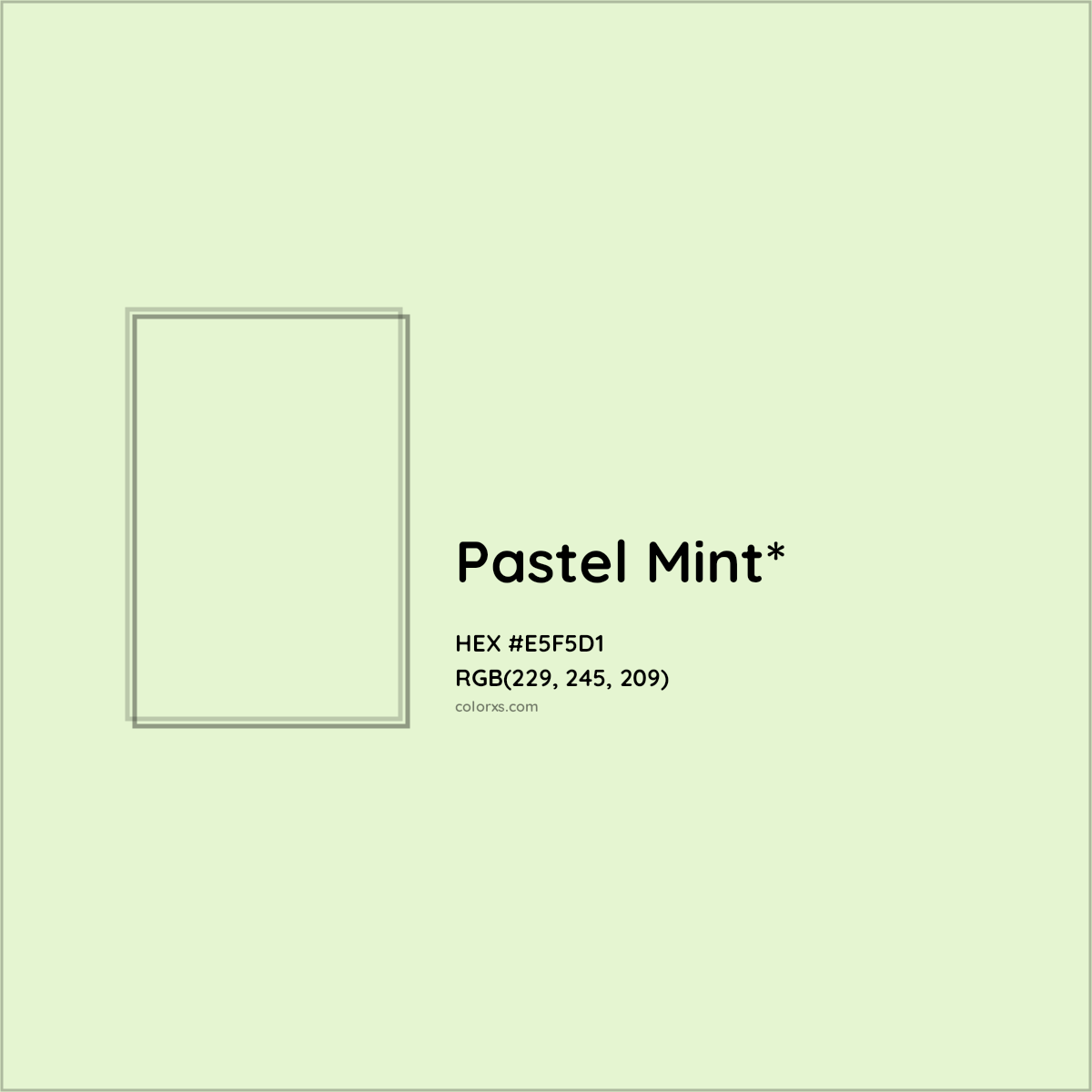 #E5F5D1 hex color. RGB, RYB, CMYK, HSL, HSV codes and color conversions. Matching color names, palettes, paints.