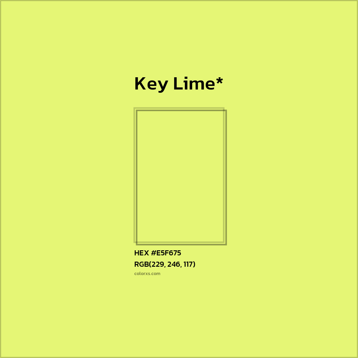 #E5F675 hex color. RGB, RYB, CMYK, HSL, HSV codes and color conversions. Matching color names, palettes, paints.