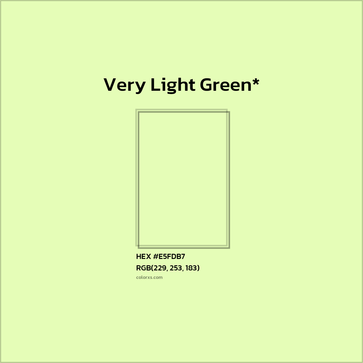 #E5FDB7 hex color. RGB, RYB, CMYK, HSL, HSV codes and color conversions. Matching color names, palettes, paints.