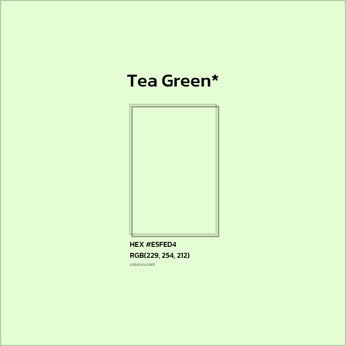 #E5FED4 hex color. RGB, RYB, CMYK, HSL, HSV codes and color conversions. Matching color names, palettes, paints.