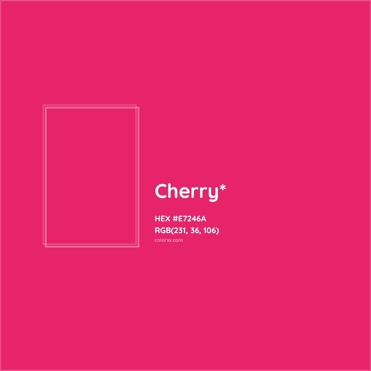#E7246A hex color. RGB, RYB, CMYK, HSL, HSV codes and color conversions. Matching color names, palettes, paints.