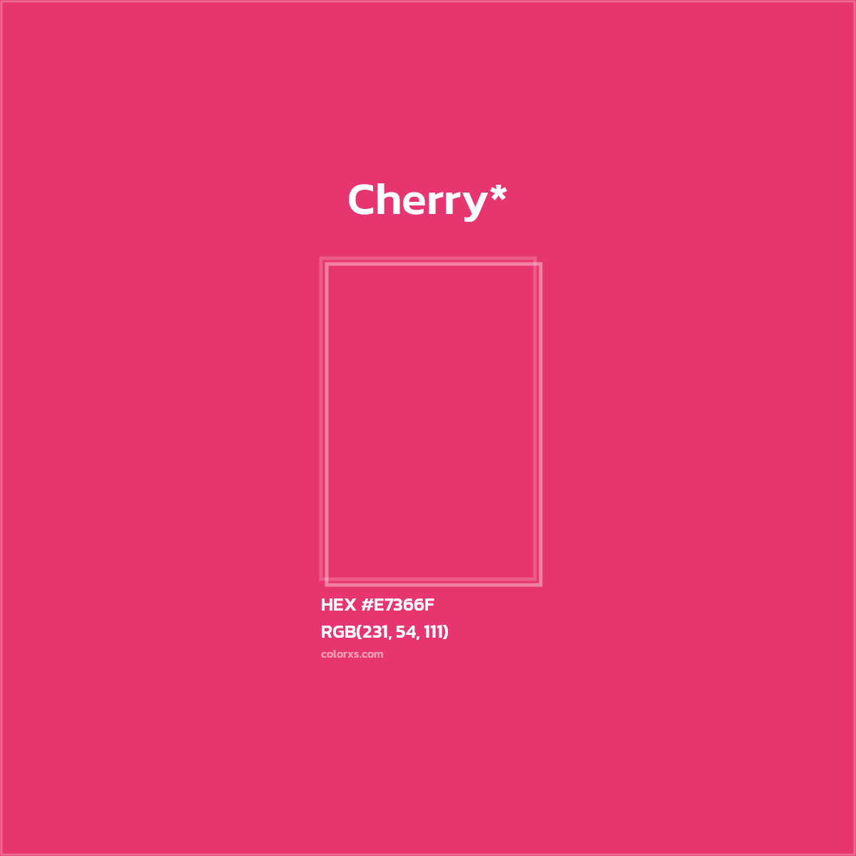 #E7366F hex color. RGB, RYB, CMYK, HSL, HSV codes and color conversions. Matching color names, palettes, paints.