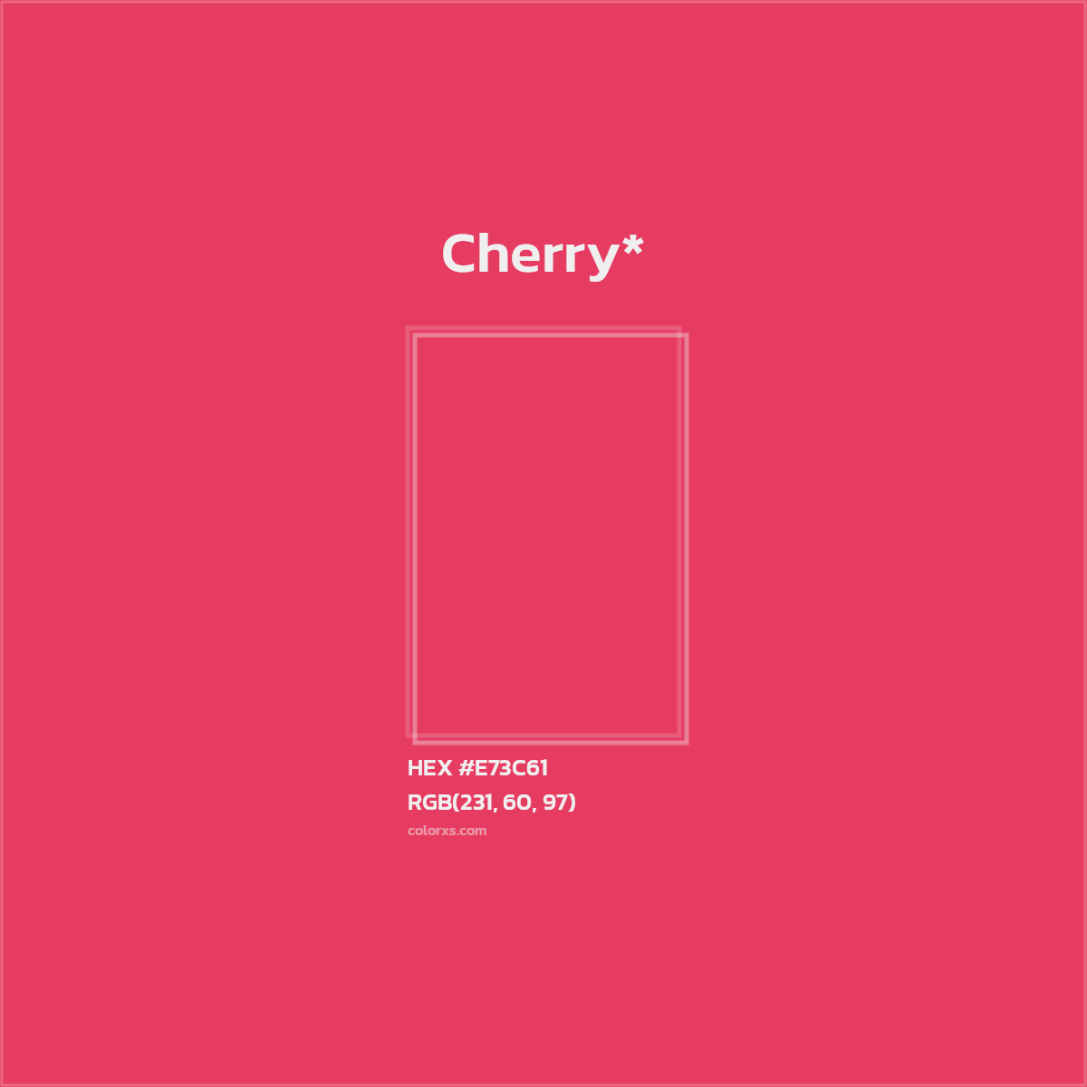 #E73C61 hex color. RGB, RYB, CMYK, HSL, HSV codes and color conversions. Matching color names, palettes, paints.